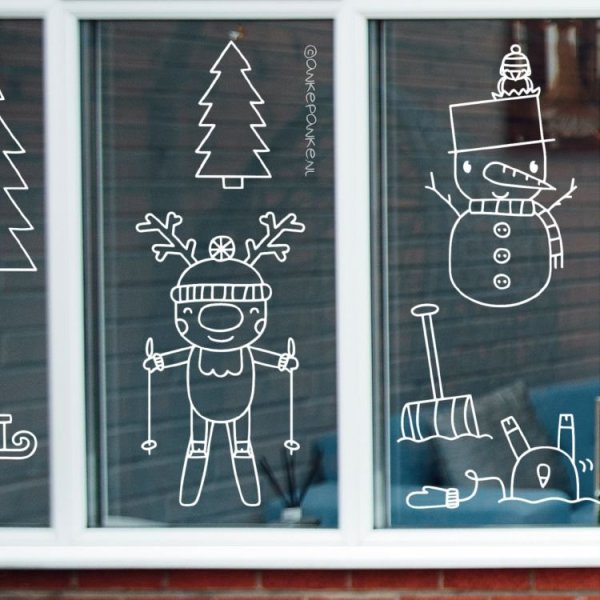 Разрисовываем окно маркером