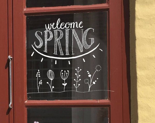 Надписи на грифельной доске