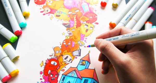 Рисунки фломастерами