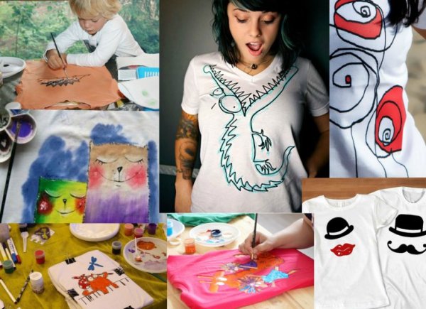 Рисунки маркерами по ткани