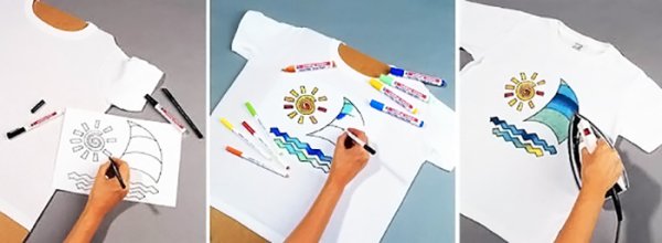 Разрисованная футболка маркером