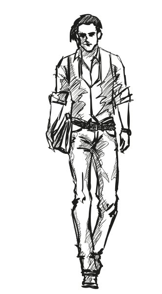 Стильная одежда карандашом