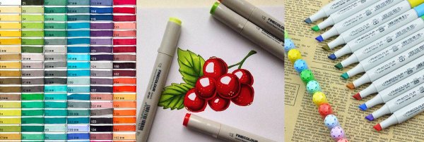 Скетчи маркерами
