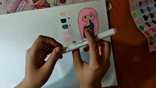 Цветы для рисования фломастерами