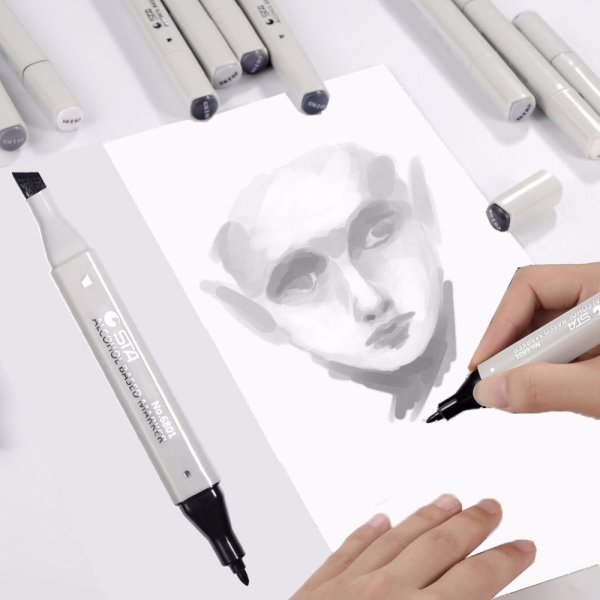 Рисунки маркерами для скетчинга