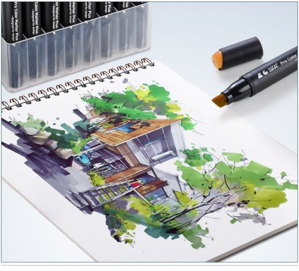 Скетчи спиртовыми маркерами