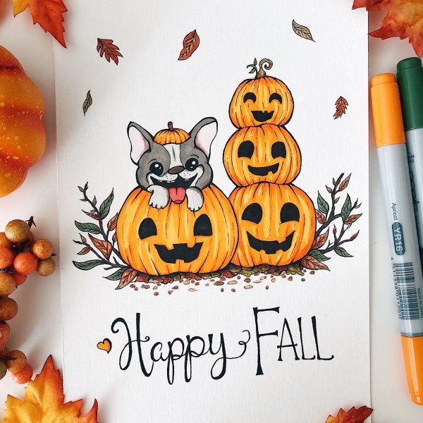 Тыква маркерами