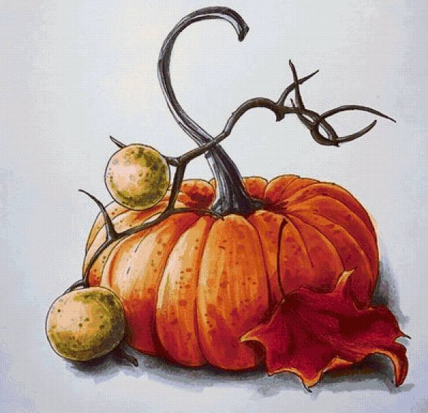 Тыква скетчинг маркерами