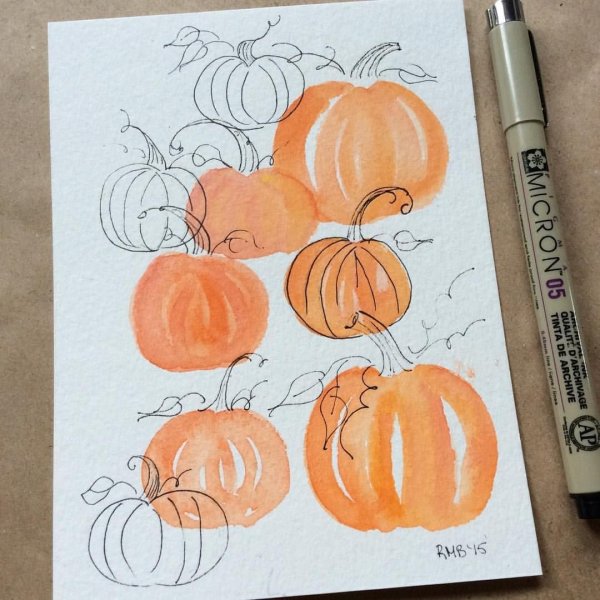 Тыква маркерами