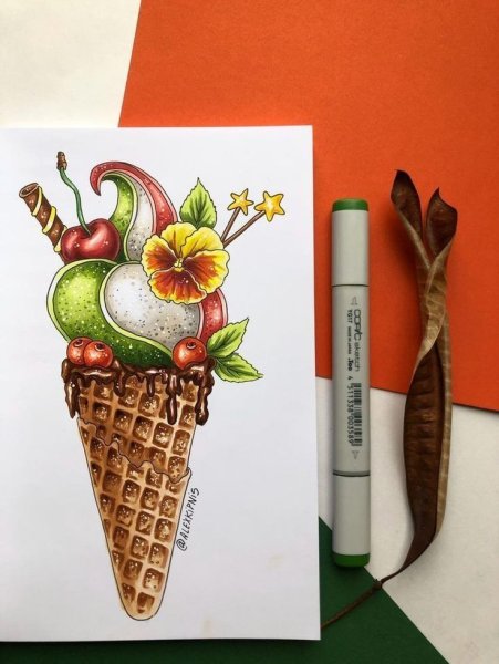 Скетчи маркерами