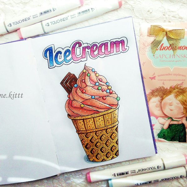 Мороженое маркерами для начинающих