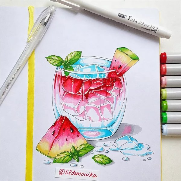 Открытки маркерами