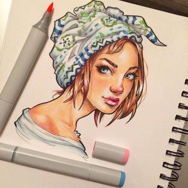 Иллюстрации маркерами Copic