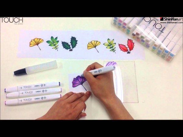 Рисунки фломастерами Touch легкие