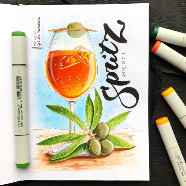 Скетчи маркерами