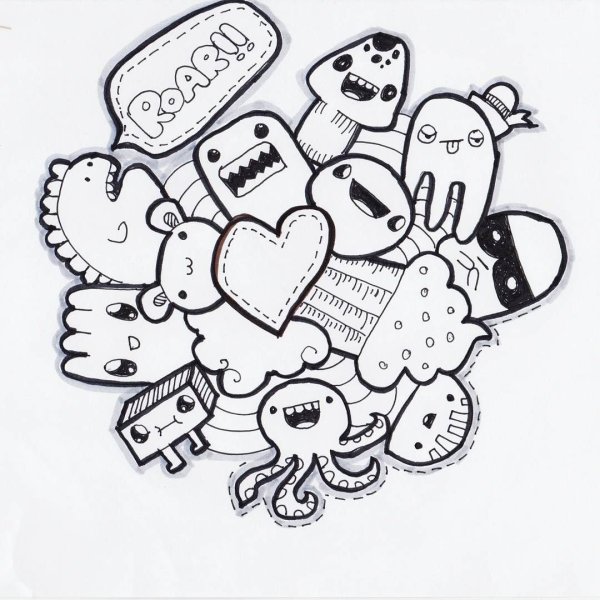 Скетчи для раскрашивания маркерами