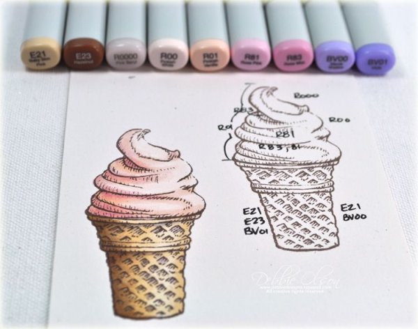 Раскраска для девочек мороженое