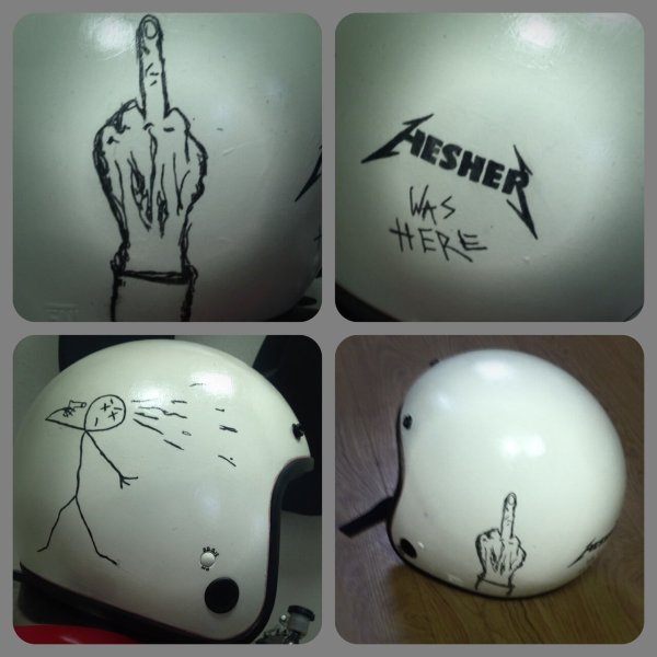 Рисунки на касках строительных маркером