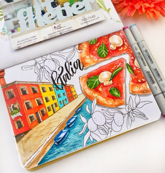 Скетчинг маркерами для детей