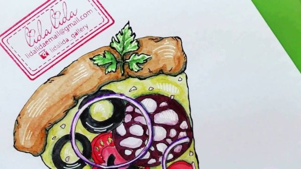 Рисунки для скетчбука еда