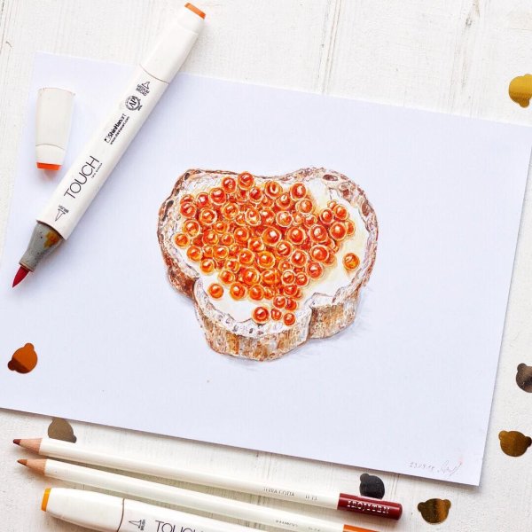 Скетчинг завтрак