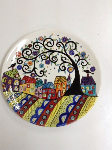 Тарелки керамические расписные