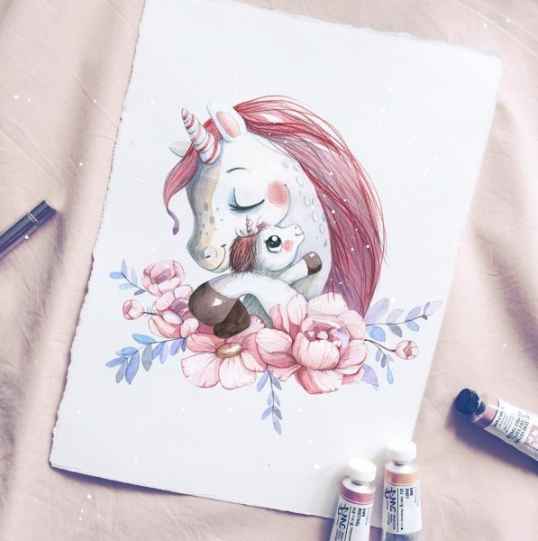 Маленькие миленькие рисуночки маркерами