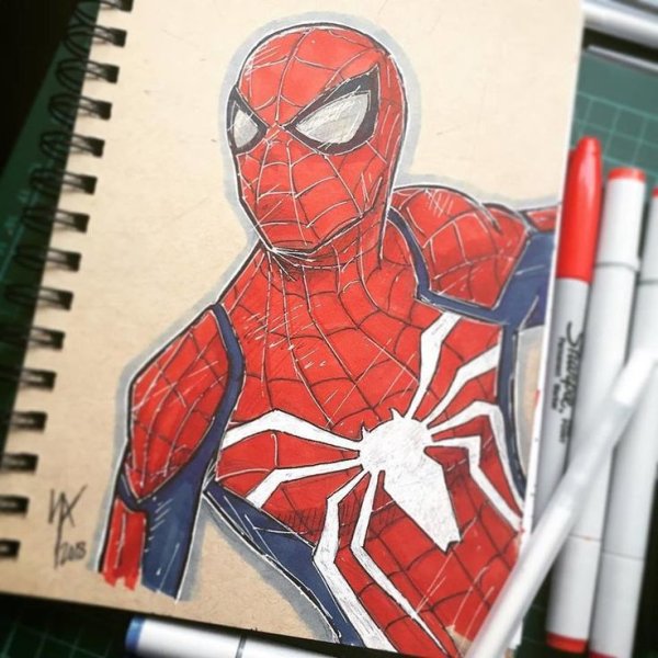 Скетчи Spider man ps4