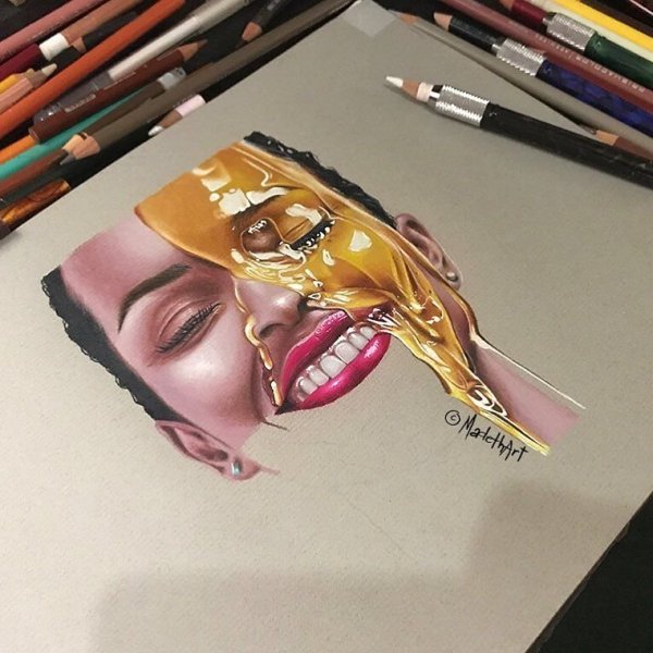 Портрет маркерами