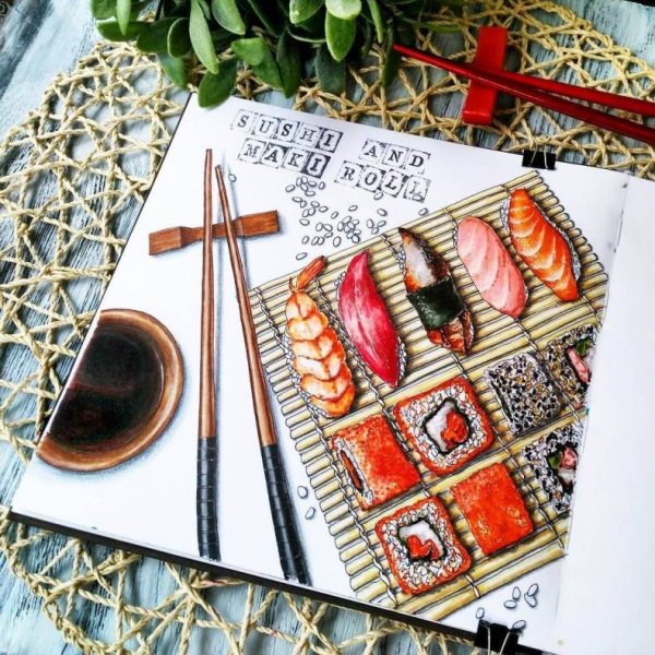 Скетчбук еда