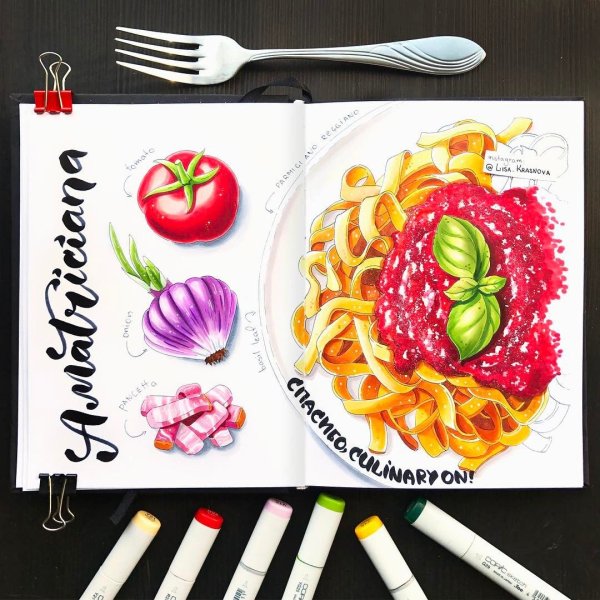 Паста скетч маркерами