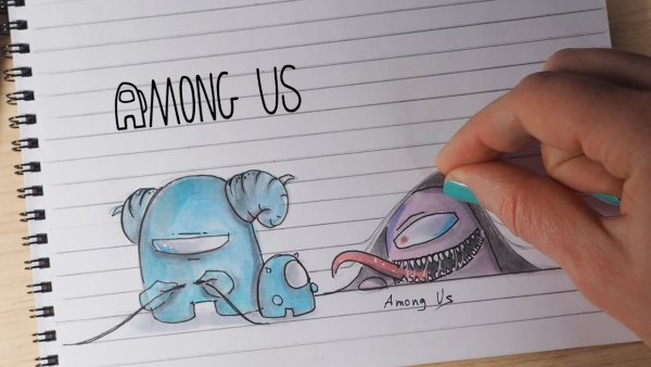 Рисунки маркерами амонг АС