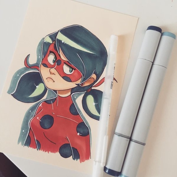 Леди баг рисовка