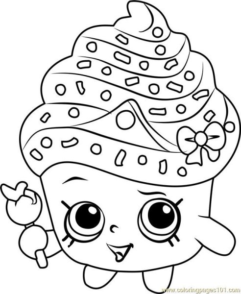 Раскраска мороженое милое