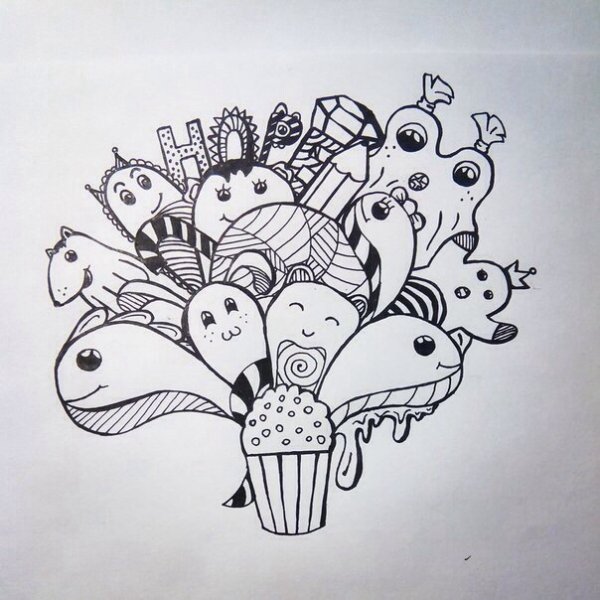 Дудлинг для срисовки