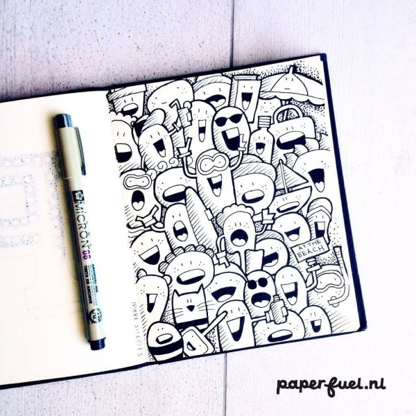 Дудл стиль в иллюстрации