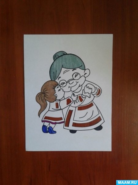 Рисунки фломастерами для бабушки