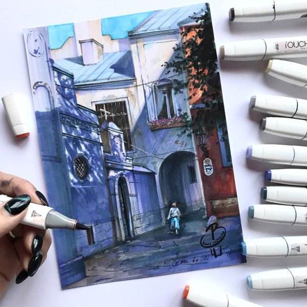 Скетчи маркерами