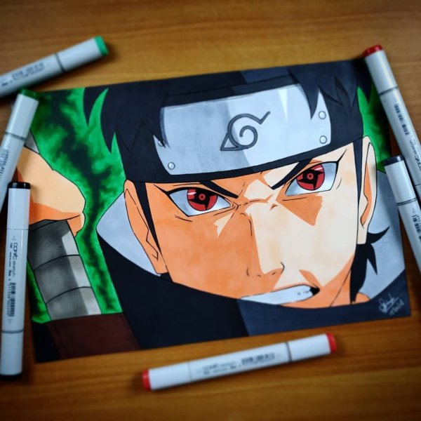 Наруто Шисуи Учиха рисунок