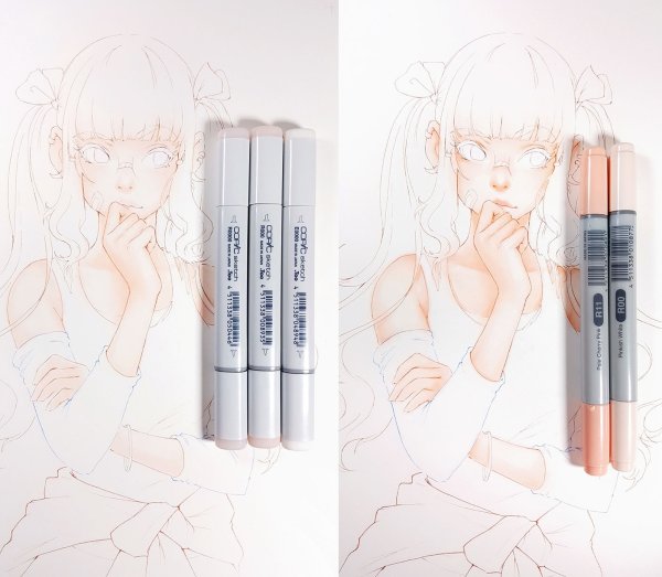 Роллы скетч маркерами