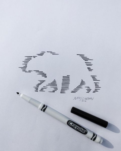 Лампочка маркерами