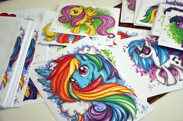 Рисунки пони красками