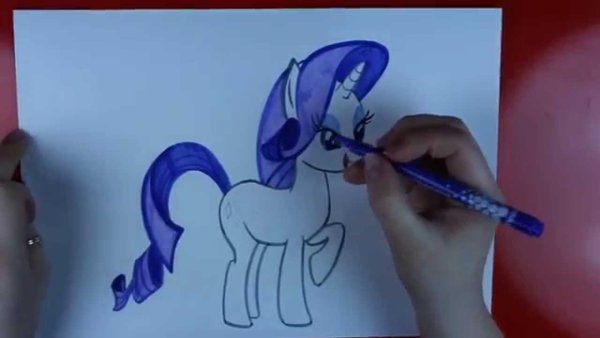 Рисунки для срисовки фломастерами пони