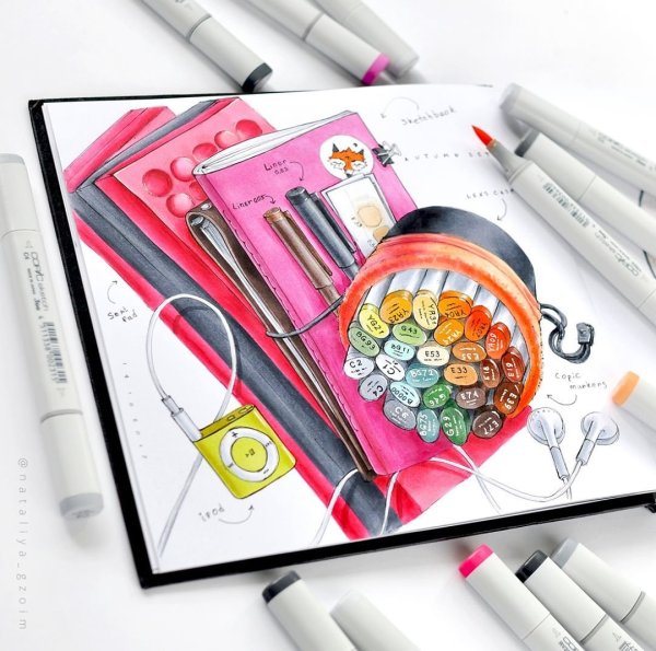 Портреты маркерами Copic