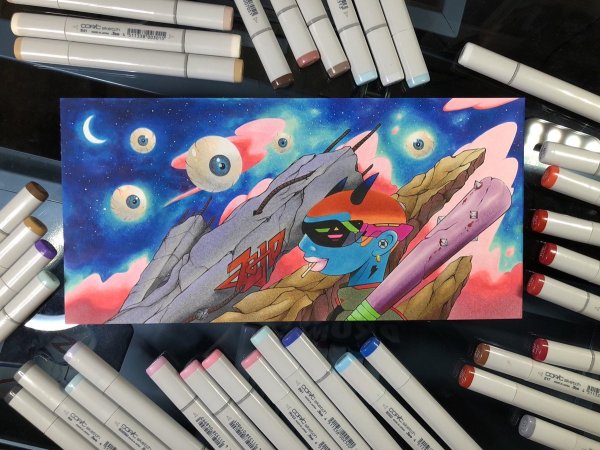 Космос маркерами