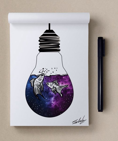 Рисунки маркерами