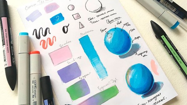 Рисунки Раскрашенные маркерами