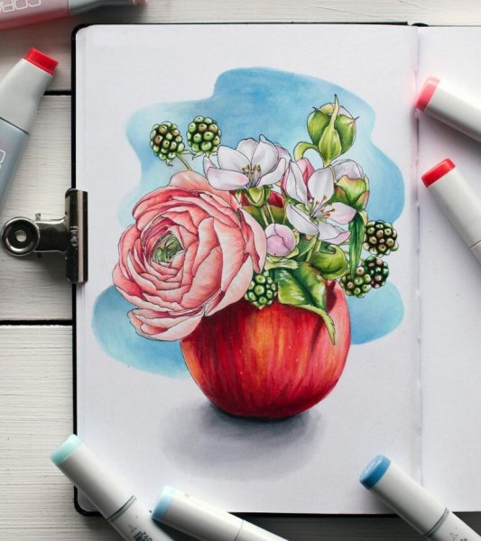 Скетчи спиртовыми маркерами