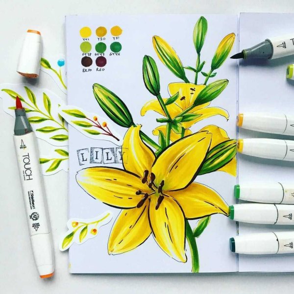 Открытки маркерами