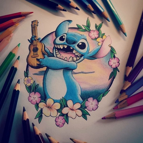 Стич лицо рисунок